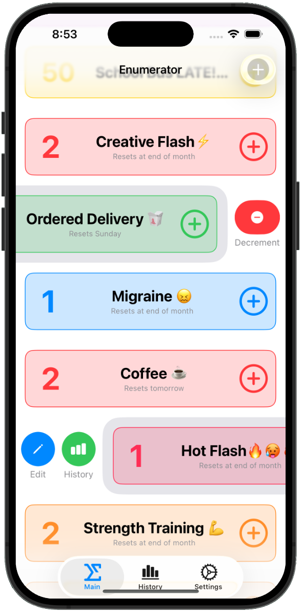 Enumerator app interface showing dashboard
